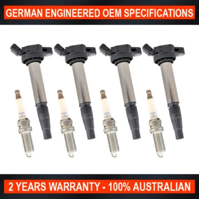 4x Swan Ignition Coils & NGK Spark Plugs for Toyota Corolla ZRE152 1.8L 2.0L - Image 1 of 4