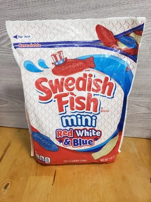 Swedish Fish - MINI - RED, WHITE & BLUE - BB 3/26 - 816g/1 lb12.8 oz - HTF - Image 1 of 2