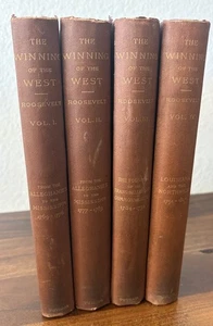RARE The Winning of the West By Theodore Roosevelt (1800s) Complete 4 Volumes - Imagen 1 de 22
