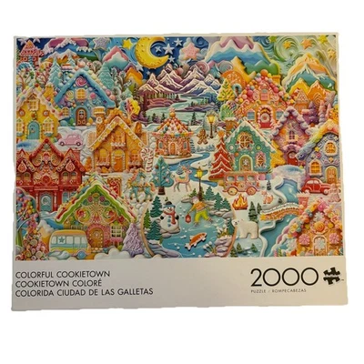 Whirly Twirly Studio Colorful Cookietown 2000 PC Puzzle Brand New Buffalo Games - Image 1 of 4