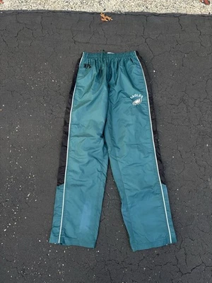 Vintage Philadelphia Eagles NFL Nylon Trackpants Midnight Green Mens S  - Image 1 of 4