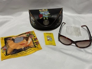 Gafas de sol ED HARDY tatuaje gafas para mujer con estuche EHS-032 marco tortuga - Imagen 1 de 18