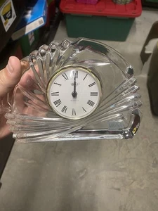 Mikasa Crystal Quartz Mantel Desk Clock Made in Germany Vintage Art Deco WORKING - Picture 1 of 3