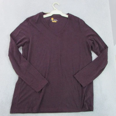 Camisa Carhartt Mujer Talla XL (16-18) Morado Granate Manga Larga Calce Relajado Foto 1 de 4