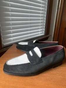 TOP | JOHN LOBB 8E UK 9 US LOPEZ SPECTATOR WILDLEDER HALBSCHUHE SCHUHE - Bild 1 von 20