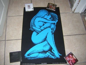 BLUE PASSION POSTER BLACKLIGHT 1970 VINTAGE HOUSTON BLACKLIGHT - Bild 1 von 8