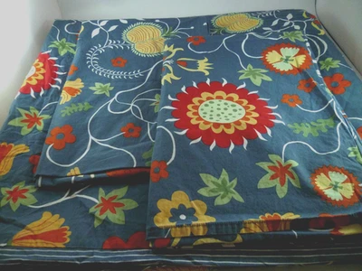 Funda nórdica completa reversible IKEA Rosenrips y 2 fundas rayas florales azul verdoso Foto 1 de 4