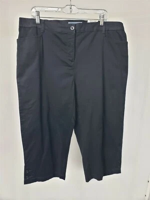 KAREN SCOTT Comfort Waist Capri Tummy Control Cotton sz 18W Black NWT - Image 1 of 3