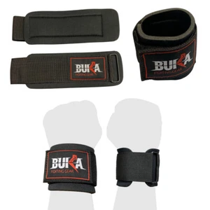 Gewichtheben Handgelenkriemen Bodybuilding Griff Unterstützung Fitnessstudio Wraps gepolsterte Klammer - Bild 1 von 5