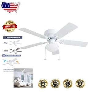 Alvina 42-Inch Traditional Ceiling Fan with Quiet LED Light & Dual Finish - Picture 1 of 16