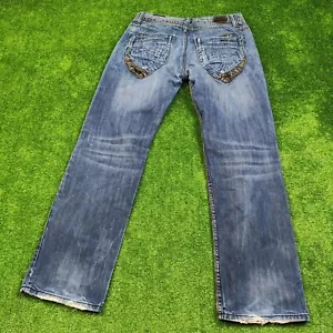 M.O.D Jeans Erwachsene 32 x 32 gerades Bein mittlere Waschung verwaschen lässig Herren 5 Taschen - Bild 1 von 15