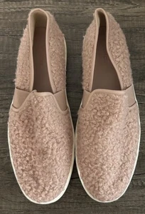 Vince Blair Shearling Sneaker Esme Blush Pink Slip Ons Size 8.5 Women NEW - Picture 1 of 11