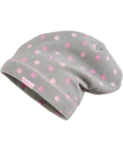 Playshoes Mütze Fleece-Beanie Punkte grau Mädchen warm Größe 49 -55cm - Bild 1 von 6