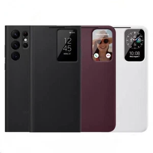 Smart Window S View Flip Case fr Samsung GALAXY S22 Ultra Chip Intelligent Cover - Picture 1 of 12