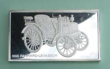 1895 Panhard-Levassor 1000 Grains Sterling Silver Franklin Mint Bar, 1.927oz ASW