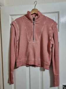 Sudadera Veronica Barba Dylan Francesa Pima Algodón Terry Cremallera Corte Rosa Talla S - Imagen 1 de 7