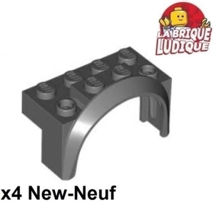 LEGO 4x Fahrzeug Kotflügel Wache Schlamm 4x2 Bogen Arch Rund Dunkelgrau 3387 Neu - Picture 1 of 1