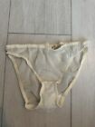 Vintage Victoria's Secret Sheer Panties Sz S - Ivory - Gold Label