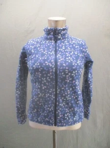 Columbia Size M (10-12) Girl Blue Zip Up Stand Collar Pocket Athletic Jacket 513 - Picture 1 of 9