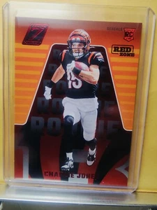 2023 Panini Zenith Football - Charlie Jones - Red Zone Parallel - RC - #119 - Picture 1 of 2