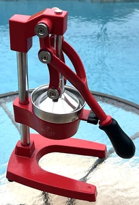 Red Kitchen Cast Iron Professional Citrus Juicer Commercial Manual Hand Press - Picture 1 of 15