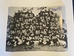 1962 WORLD CHAMPION Signed GREEN BAY PACKERS TEAM POSTER Paul Hornung + 4 Other - Picture 1 of 9