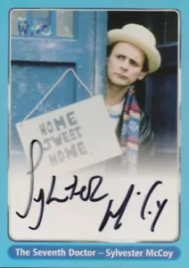 2000 Strictly Ink Doctor Who A4 Sylvester McCoy (7th Doctor)) Autogrammkarte - Bild 1 von 3