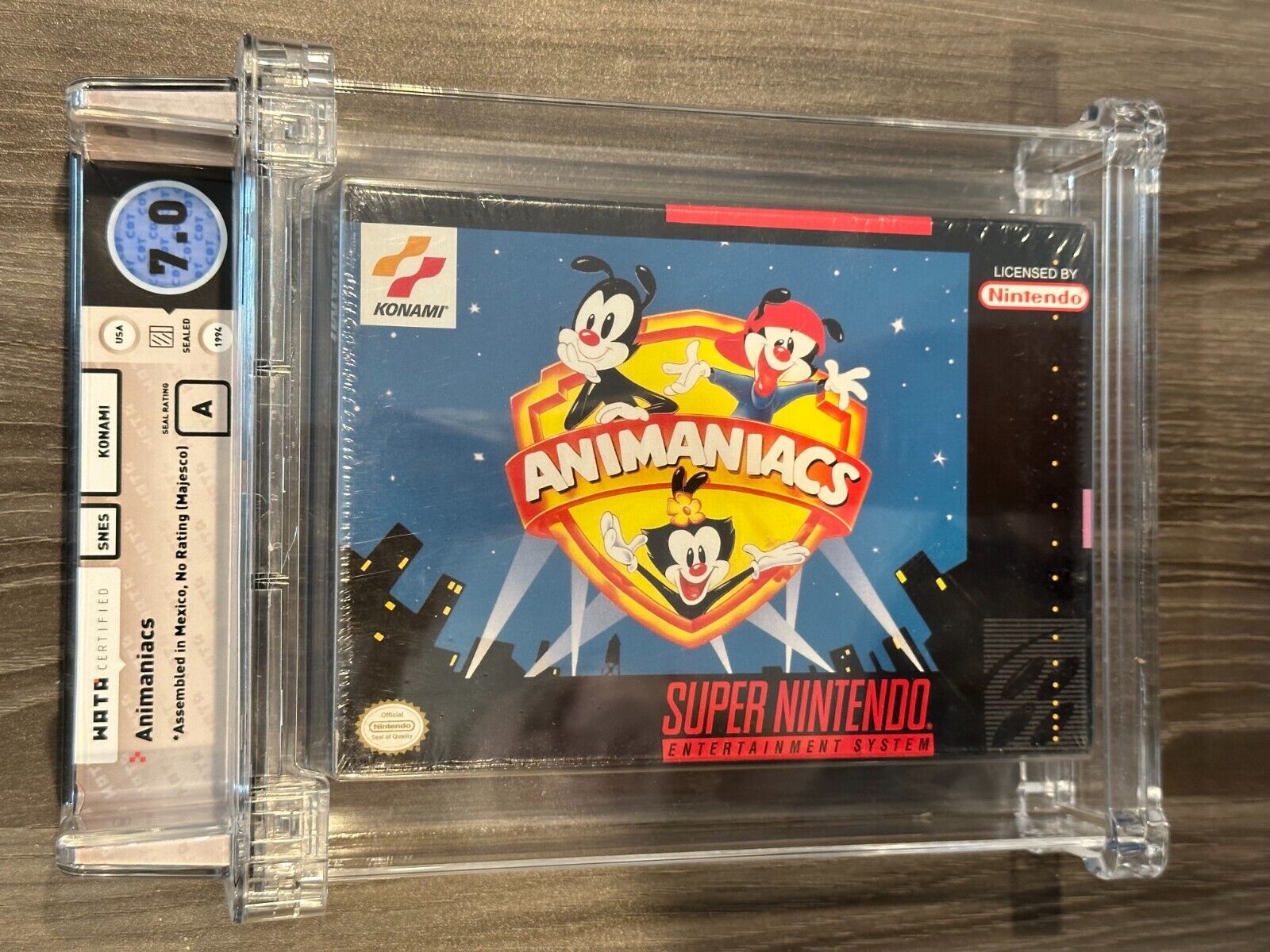 Animaniacs Super Nintendo SNES New Sealed GRADED WATA 7.0 A