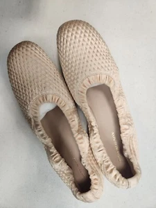 Stuart Weitzman Quilty Ballet Flat, Blush Silk Satin, Women's Size 9.5 (F8D2767) - Picture 1 of 9