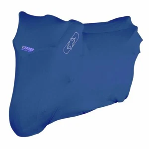 Oxford Protex Premium Stretch InDoor Bike Motorcycle / Scooter Dust Cover - BLUE - Picture 1 of 1