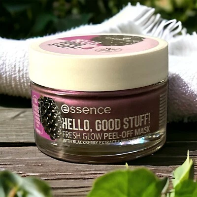 Essence Hello, Good Stuff! Blackberry & Hyaluronic Acid  PEEL-OF MASK 50ml  NEU - Bild 1 von 2