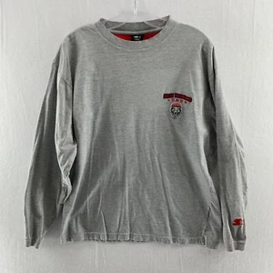 New Mexico Lobos Shirt Mens Large Starter Sports Gray Embroidered Logo - Picture 1 of 13