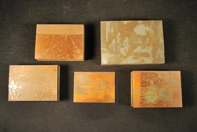5 COPPER NEGATIVE PHOTOGRAPH PRINTING PLATES From Japan - Image 1 of 4
