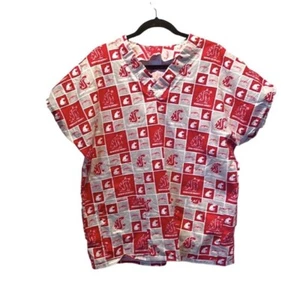WSU Washington State University Cougars Scrubs Scrub Medical Dental Vet Large? - Picture 1 of 5