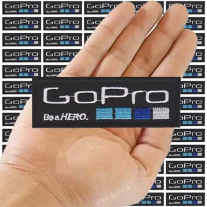 Wholesale GoPro Camera Logo Size 3.6"x1.0" Iron On Patch DIY Shirt Jacket Bag - Picture 1 of 12