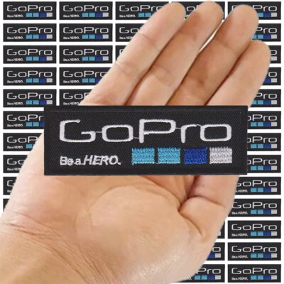 Wholesale GoPro Camera Logo Size 3.6"x1.0" Iron On  Patch DIY Shirt Jacket Bag - Image 1 of 4