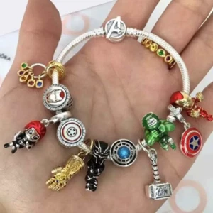 MARVEL - 925 SILBER Bettel ARMBAND Charm Murano Sicherheitskette Clip ANHÄNGER - Bild 1 von 1