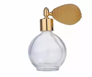 78ml Round Bottle Perfume Atomizer Gold Bulb Pump, Funnel & Gift Box (GF) - Foto 1 di 3