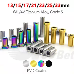 Titanium Brake Caliper Mount Recessed Pivot Bolt Nut 13-33mm Bicycle Tuning GR5 - Picture 1 of 27