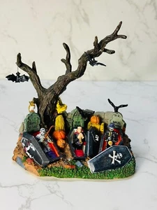 Lemax Spooky Town A Little Night Music Vampire Mummy Bats 2007 Halloween - Picture 1 of 8