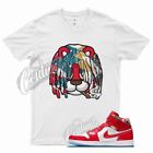 White DREAD T Shirt for Air J1 1 Mid Barcelona Sweater Chile Red Pollen