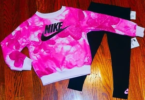 NIKE SPORT AUTHENTIC TODDLERS GIRLS ORIGINAL BRAND NEW LEGGINGS SET Size 5, NWT - Picture 1 of 8