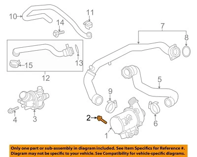BMW OEM 13-18 740Li Bomba de agua de refrigeración-Bomba de agua Conjunto Perno 11517602124 Foto 1 de 2