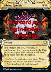 MTG 2x DIVINE GAMBIT EXC - MOSSA DIVINA - STA IT - MAGIC - Picture 1 of 1