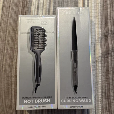 InfinitiPro by ConAir Diamond-Infused Ceramic Hot Brush AND curling wand  - Image 1 of 3