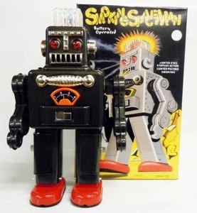 Roboter - Blechbatterie-Laufroboter - Smoking Space Man (Ha Ha Toys) schwarz TR20 - Bild 1 von 4