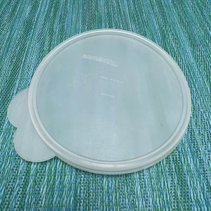Vintage Tupperware Replacement Lid #2541 Butterfly Tab 6” Clear Semi Opaque “C” - Picture 1 of 7
