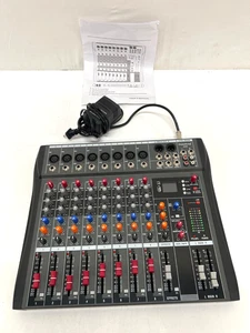 DEPUSHENG DX8 8-Ch USB Audio Mixer Bluetooth 48V Phantom Power DJ Studio Console - Picture 1 of 7