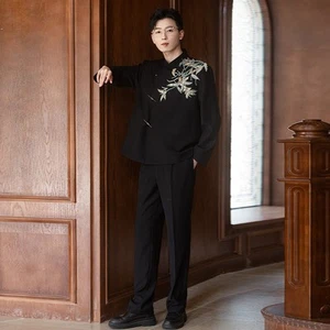 Bridegroom Wedding Suit Suit Zhongshan Suit Men - Picture 1 of 5