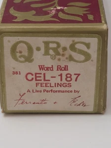 QRS Celebrity FEELINGS CEL-187 Ferrante & Teicher Live Player Piano Roll - Picture 1 of 3